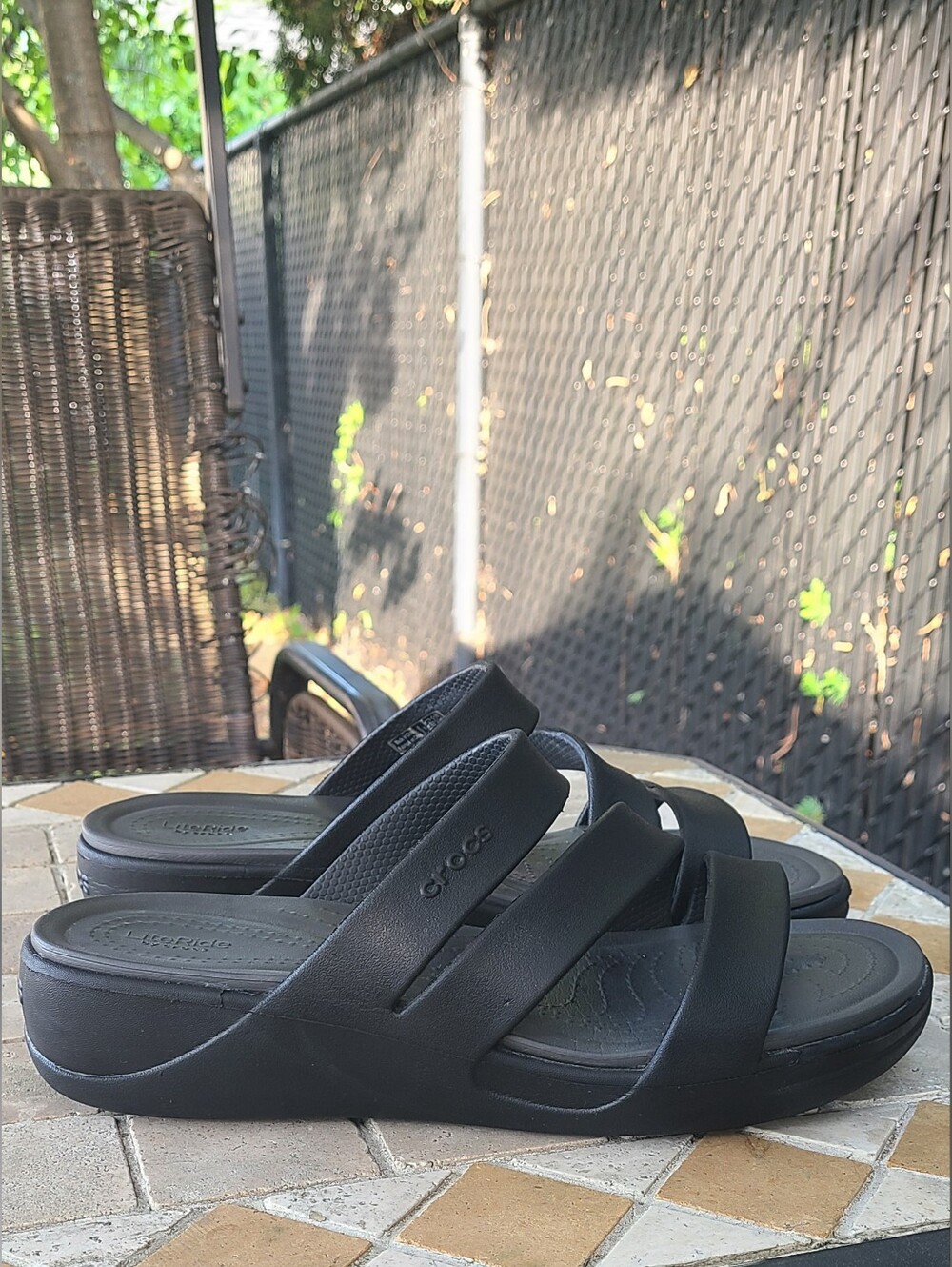 CROCS Women’s Lite Ride Triple-Strap Slide Sandals
